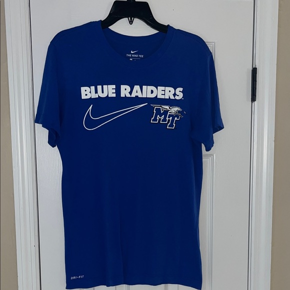 Nike Blue Raiders Men's Short Sleeve Tee - Blue - Picture 1 of 4